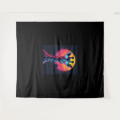 Koele Giraffe in een zonnebril onder de lange mouw Wandkleed (Voorkant (horizontaal))