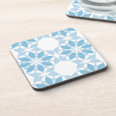 Koele, girale, moderne, trendmatige, unieke bloem  bier onderzetter (Linkerzijde)