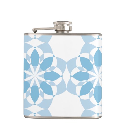 Koele, girale, moderne, trendmatige, unieke bloem  heupfles (Voorkant)