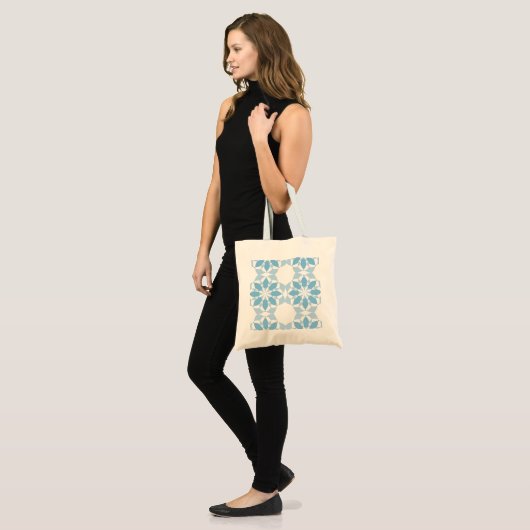 Koele, girale, moderne, trendmatige, unieke bloem  tote bag (Voorkant (model))