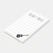 Koele gitaar gepersonaliseerde naam Post-it Notes (Schuin)