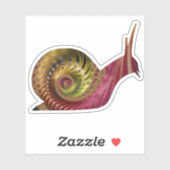 Koele glanzende rode en gouden spiraal fractal sla sticker (Vel)