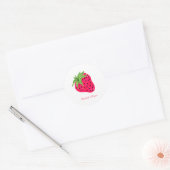 Koele Glitter Aardbei Ronde Sticker (Envelop)