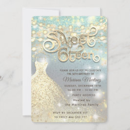 Koele glitter elegante String lichten gouden schit Kaart