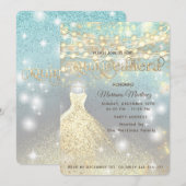 Koele glitter elegante String lichten gouden schit Kaart (Voorkant / Achterkant)