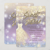 Koele glitter elegante String lichten gouden schit Kaart (Voorkant / Achterkant)