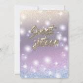 Koele glitter elegante String lichten gouden schit Kaart (Achterkant)