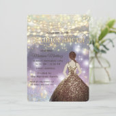 Koele glitter elegante String lichten gouden schit Kaart (Staand voorkant)