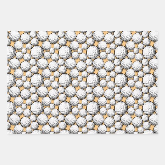 koele Golf bal sport liefhebbers betegeld Inpakpapier Vel (Voorkant 2)