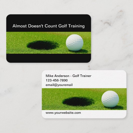 Koele golf trainers visitekaartjes (Voorkant / Achterkant)