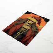 Koele Goth Punk Schedel Anime Kerstman Duivel Folie Feestdagenkaart (Gedraaid)