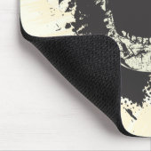 Koele gotische schedel en gele roos aangepaste mou muismat (Hoek)