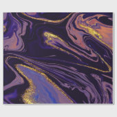 Koele goud paarse marmer textuur cadeaupapier (Vlak)