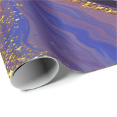 Koele goud paarse marmer textuur cadeaupapier (Rol Hoek)
