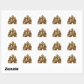 Koele Gouden Abstract Sticker Grafisch (Vel)