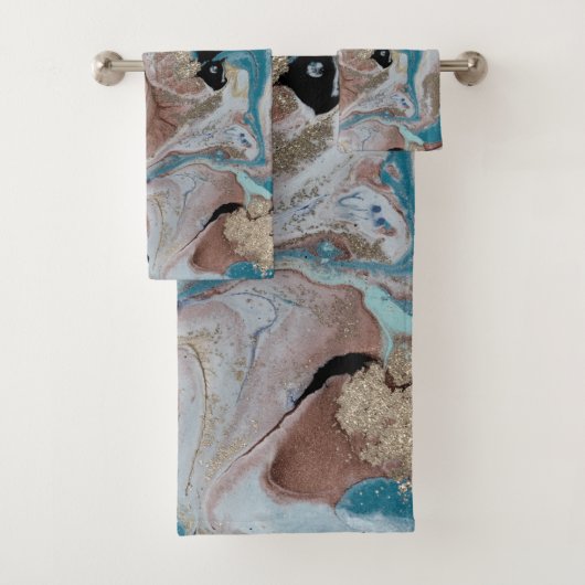 Koele gouden marmer textuur bad handdoek (Insitu)