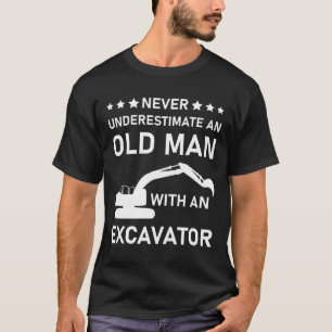 Koele graafmachine bouwvakker t-shirt