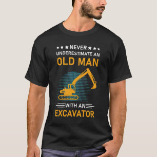 Koele graafmachine bouwvakker t-shirt