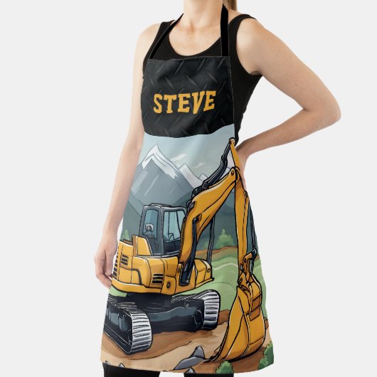 Koele Graafmachine Naam Bouwmateriaal Mannen Schort (Insitu)