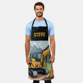 Koele Graafmachine Naam Bouwmateriaal Mannen Schort (Gedragen)