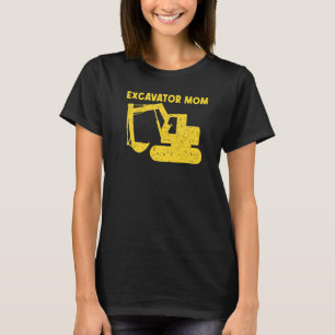Koele graafmachine voor Moeder Vrouwen Zware Appar T-shirt