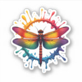 Koele grafische tie-dye zonnebril Libelle Illustra Sticker (Voorkant)