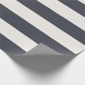 Koele grijze en witte luifel strepen cadeaupapier (Hoek)