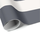 Koele grijze en witte luifel strepen cadeaupapier (Rol Hoek)