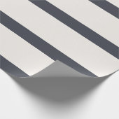 Koele grijze en witte potloodstrepen cadeaupapier (Hoek)