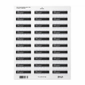 Koele grijze stippen; Retro krijtbord Etiket (Full Sheet)