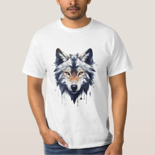 Koele grijze wolf t-shirt