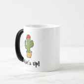 Koele groene cactus magische mok (Voorkant links)