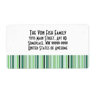 Koele Groene Strepen Etiket