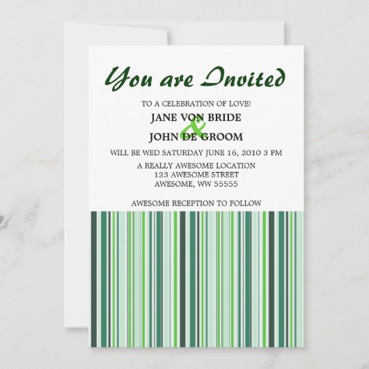 Koele Groene Strepen Kaart (Voorkant)