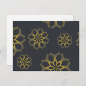 Koele, groene, unieke, moderne trendbloem abstract briefkaart (Voorkant / Achterkant)