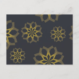 Koele, groene, unieke, moderne trendbloem abstract briefkaart