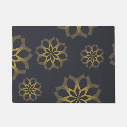 Koele, groene, unieke, moderne trendbloem abstract deurmat (Voorkant)