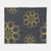 Koele, groene, unieke, moderne trendbloem abstract fleece deken (Voorkant (Horizontaal))