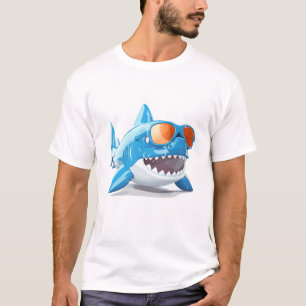 Koele haai op vakantie Schattigee Schattige leuke  T-shirt