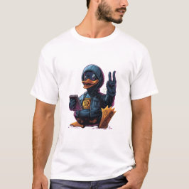 Koele Hacker Eend Illustratie-Cyber Tech Programme T-shirt