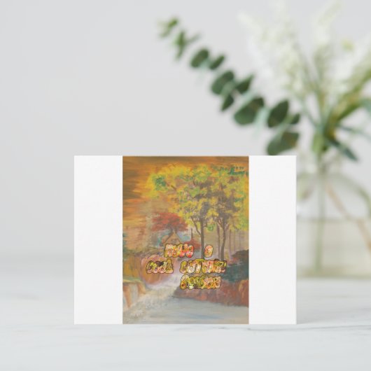 Koele  Hakuna Matata hebben een koele Autum Seaso Briefkaart (Staand voorkant)