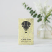 Koele  Hete Luchtballon Pilot Ballonvaarder Visitekaartje (Staand voorkant)