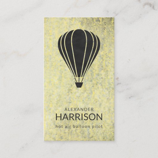Koele  Hete Luchtballon Pilot Ballonvaarder Visitekaartje (Voorkant)
