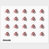 Koele hibiscus ronde sticker (Vel)
