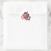 Koele hibiscus ronde sticker (Tas)