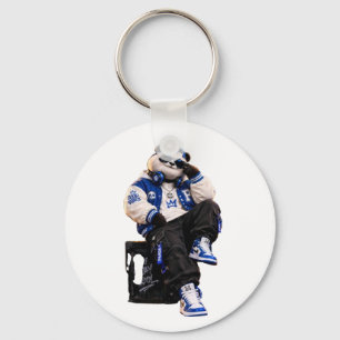 Koele Hip Hop Teddybeer Ronde Pin Back Button Sleutelhanger