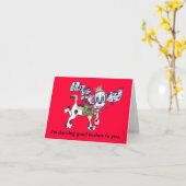Koele Hond de het Dansen Brak Kaart (Gele Bloem)