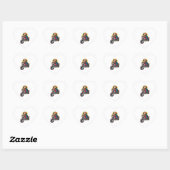 koele hond hart sticker (Vel)