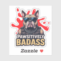 Koele hond met passief badass vinyl