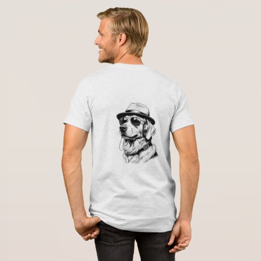 Koele Hond met Zonnebril & Hoofdtelefoon T-shirt (Voorkant)